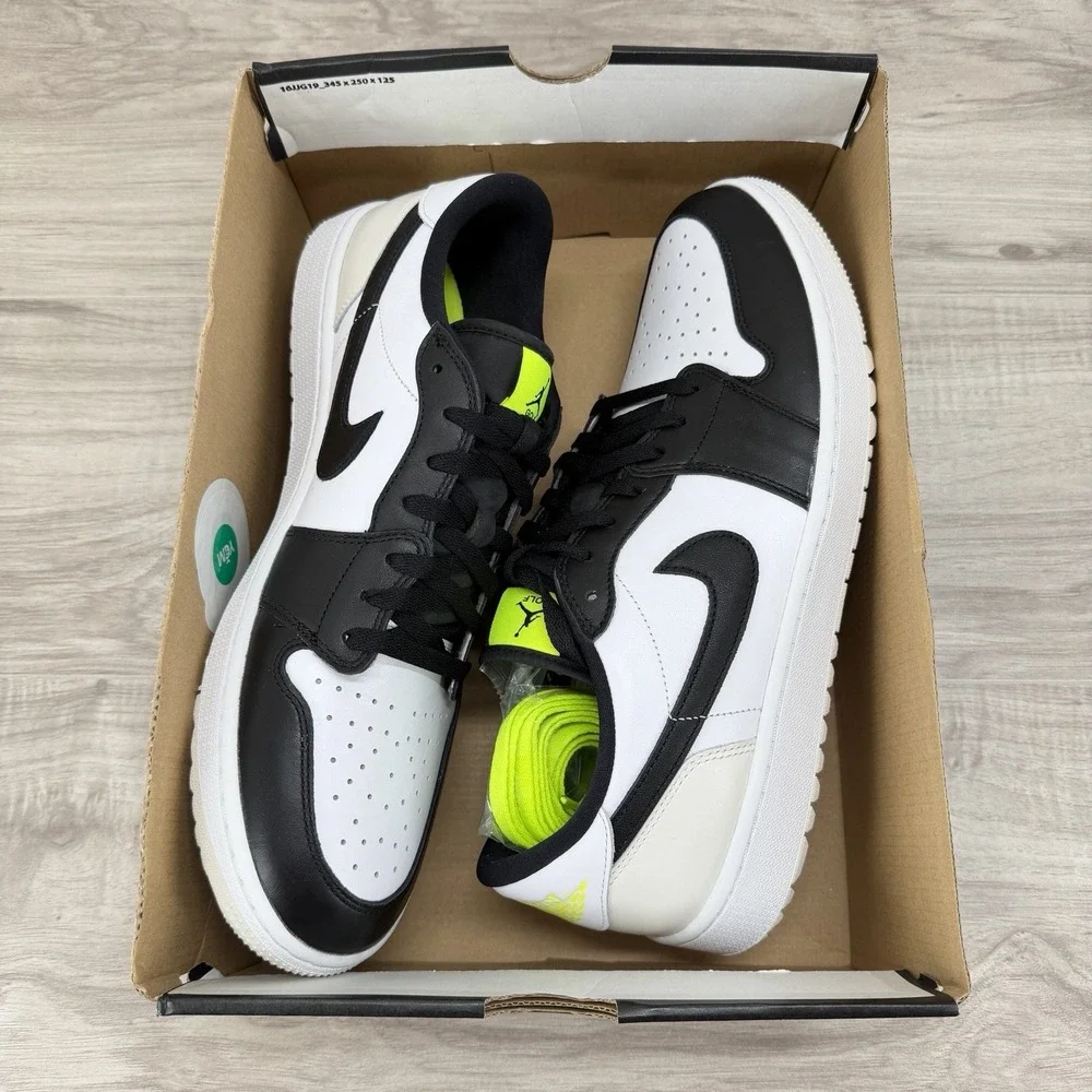 Nike Air Jordan 1 Low Golf Shoes White Phantom Volt Men's Size 13 DD9315-108